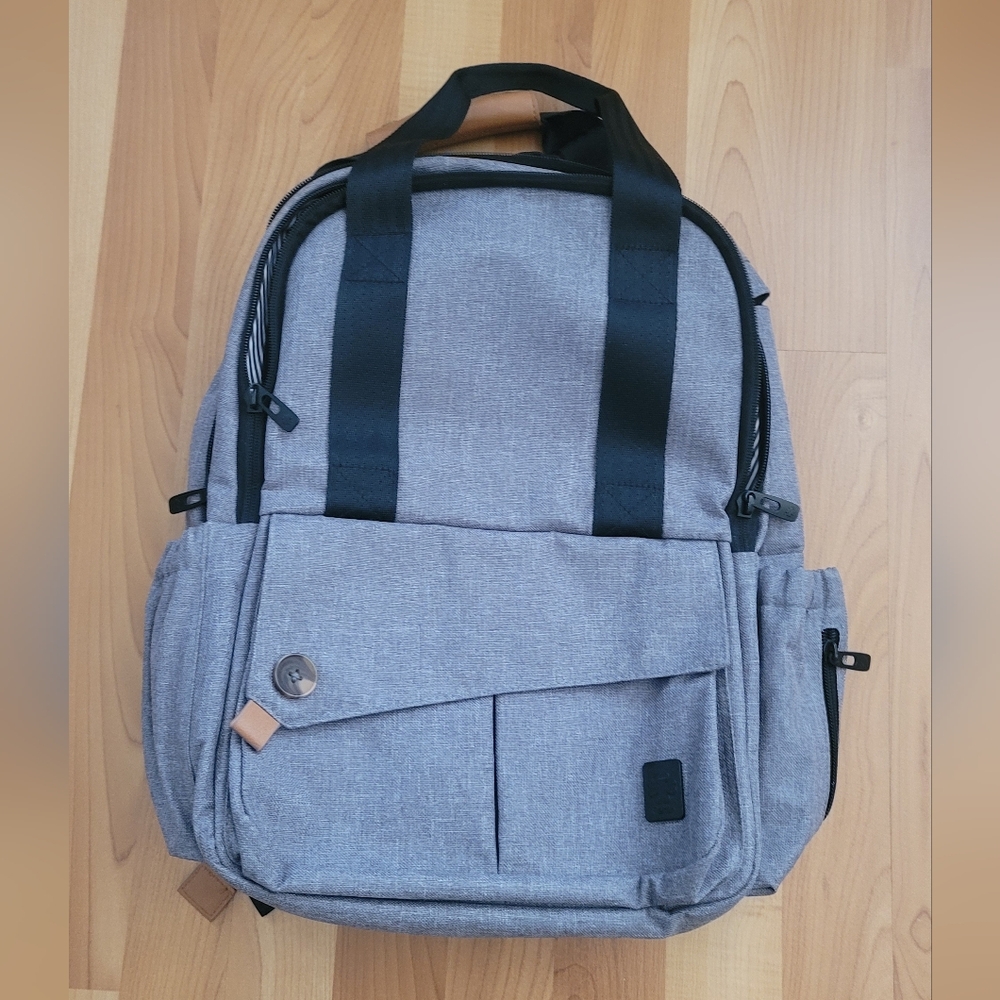 New Multi-Pocket Backpack Heather Grey Baby Diaper Bag Outdoor Hiking Quality - Picture 15 of 16